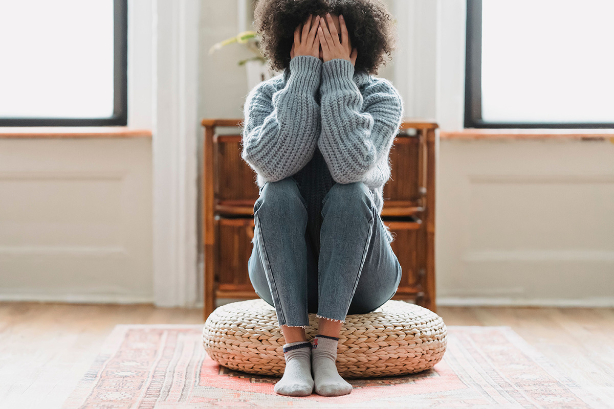 Woman experiencing seasonal depression